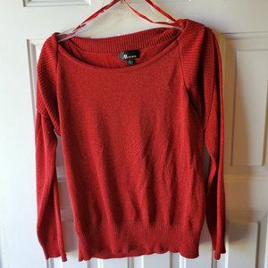 Women's Red Sparkle Sweater - Size Large